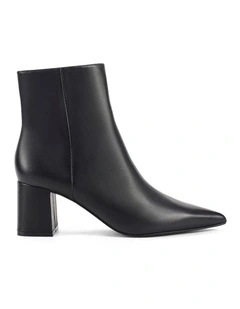 Grace Ankle Boots-Black Leather