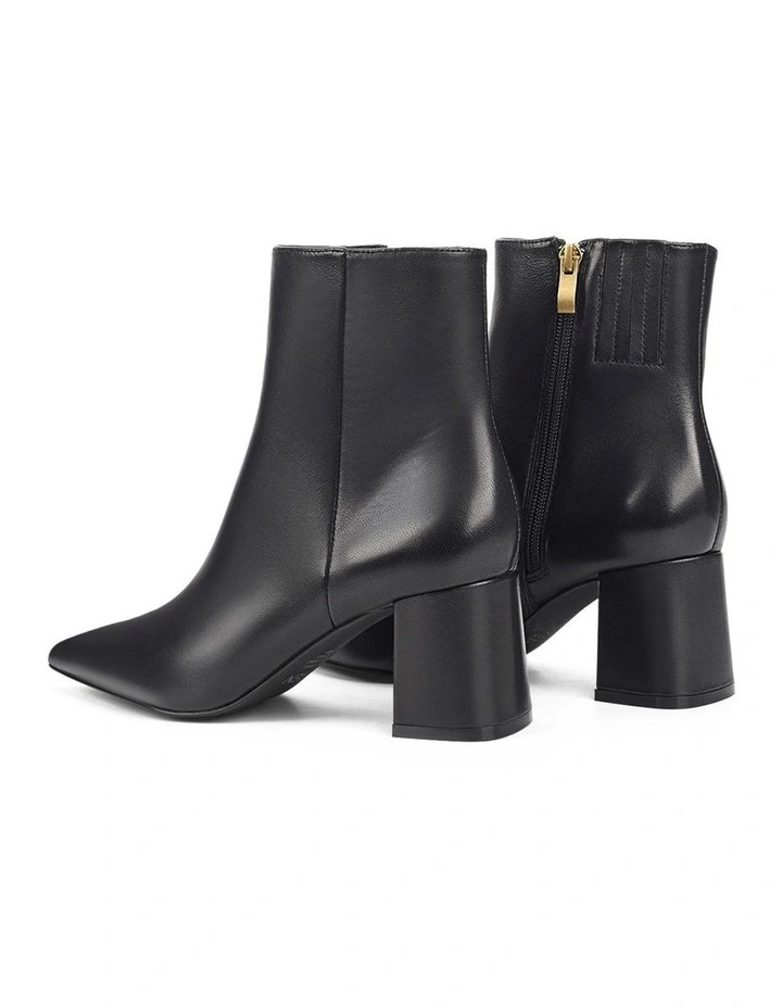 Grace Ankle Boots-Black Leather image 3