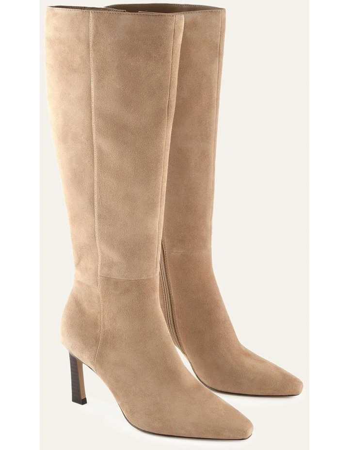 Neon Knee Boots Latte Suede image 3