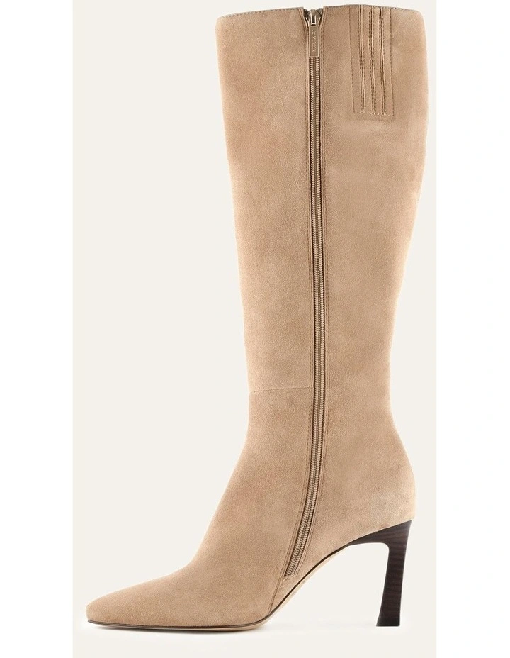 Neon Knee Boots Latte Suede image 6