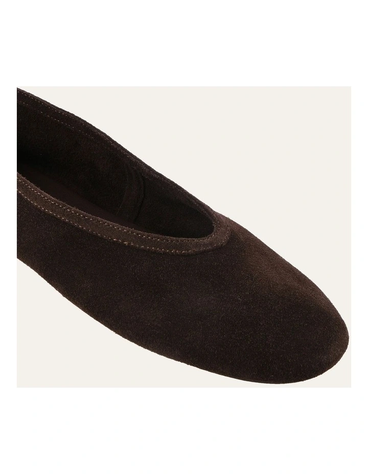 Salem Casual Flats Bitter Choc Suede image 3