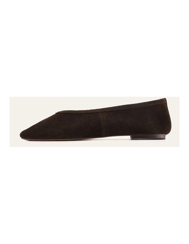 Salem Casual Flats Bitter Choc Suede image 5