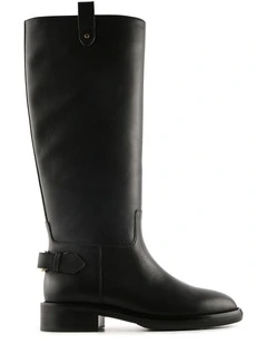 Jenkins Knee Boots Black Leather