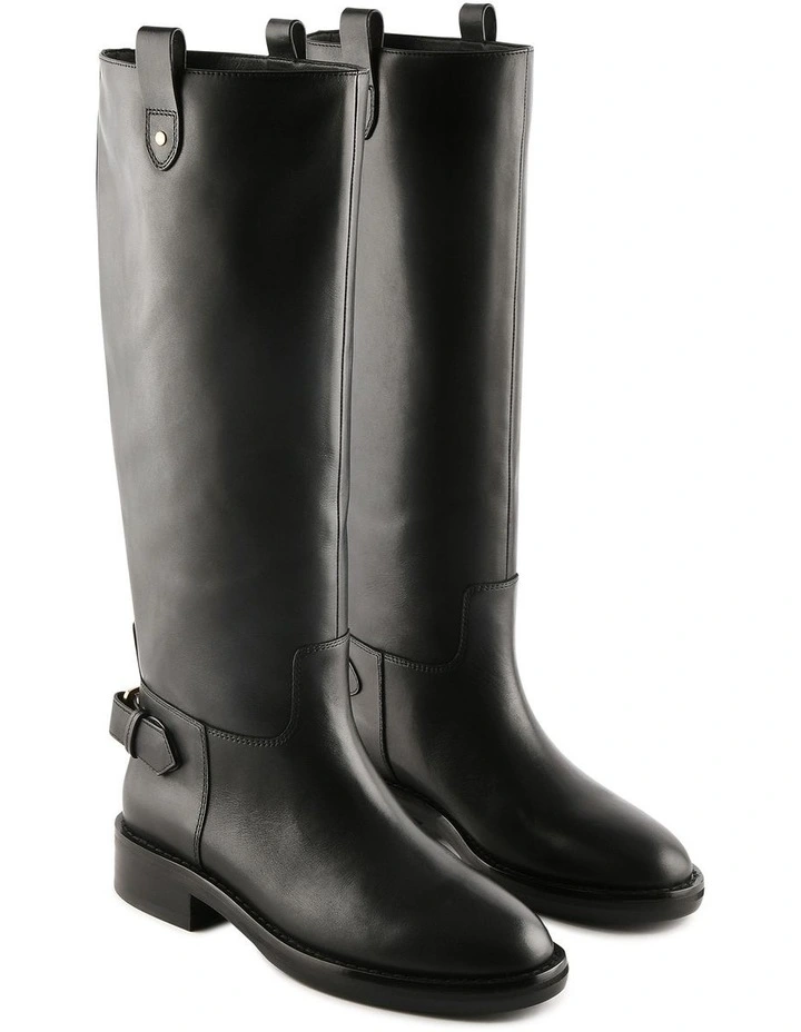 Jenkins Knee Boots Black Leather image 2