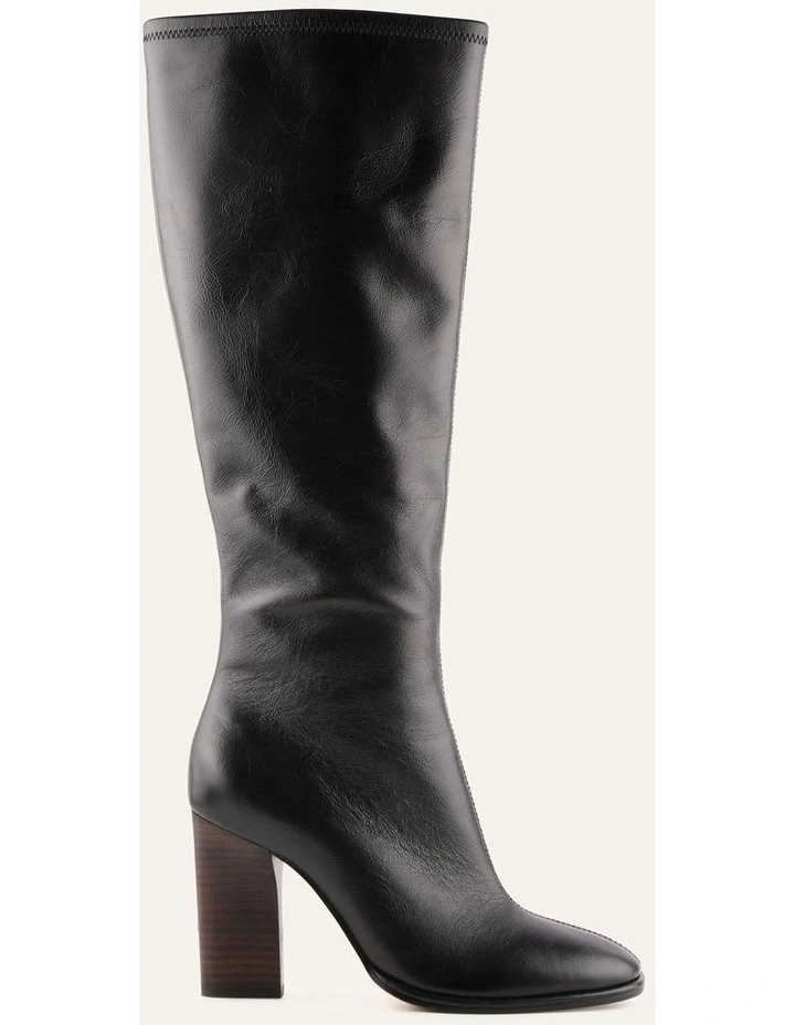 Odette Knee Boots Black Leather image 1