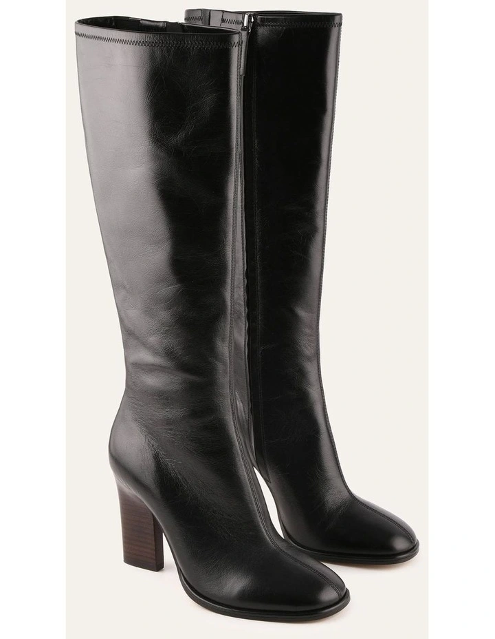 Odette Knee Boots Black Leather image 3