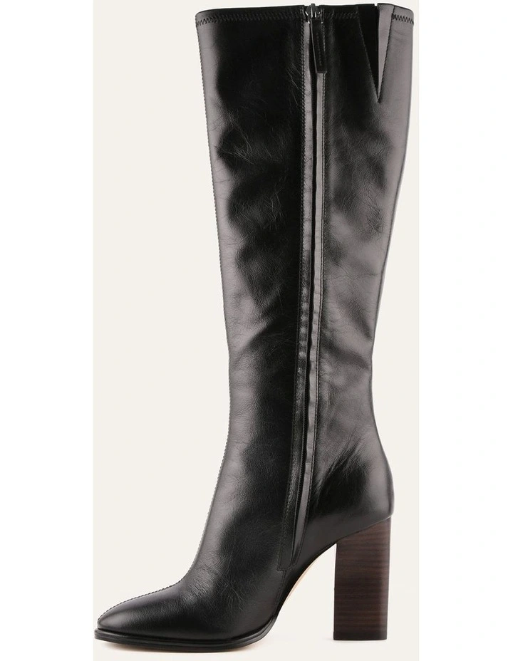 Odette Knee Boots Black Leather image 6