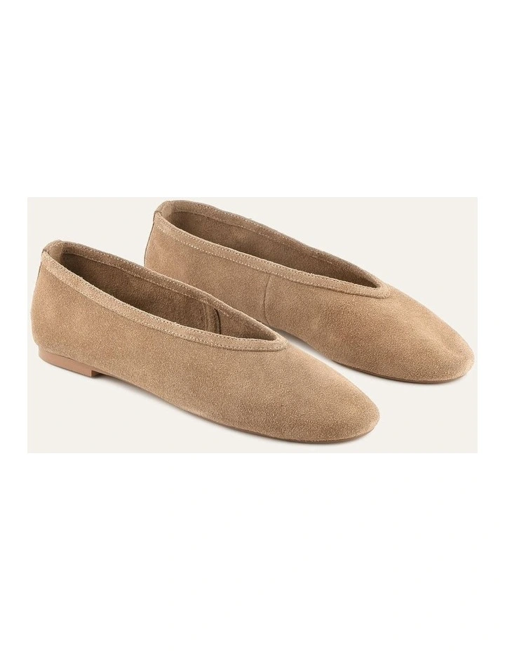 Salem Casual Flats Latte Suede image 2