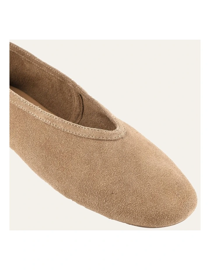 Salem Casual Flats Latte Suede image 3