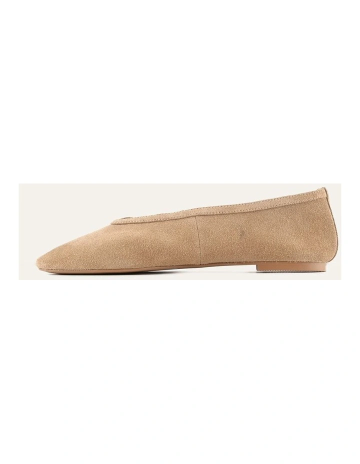Salem Casual Flats Latte Suede image 5