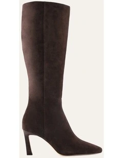Neon Knee Boots Bitter Choc Suede