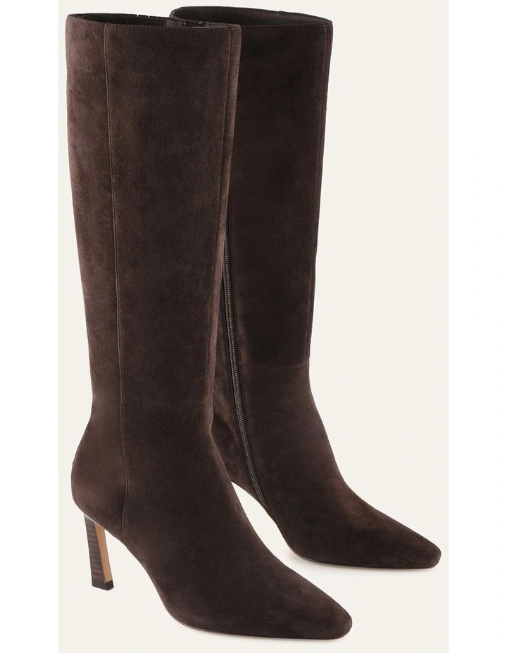 Neon Knee Boots Bitter Choc Suede image 3