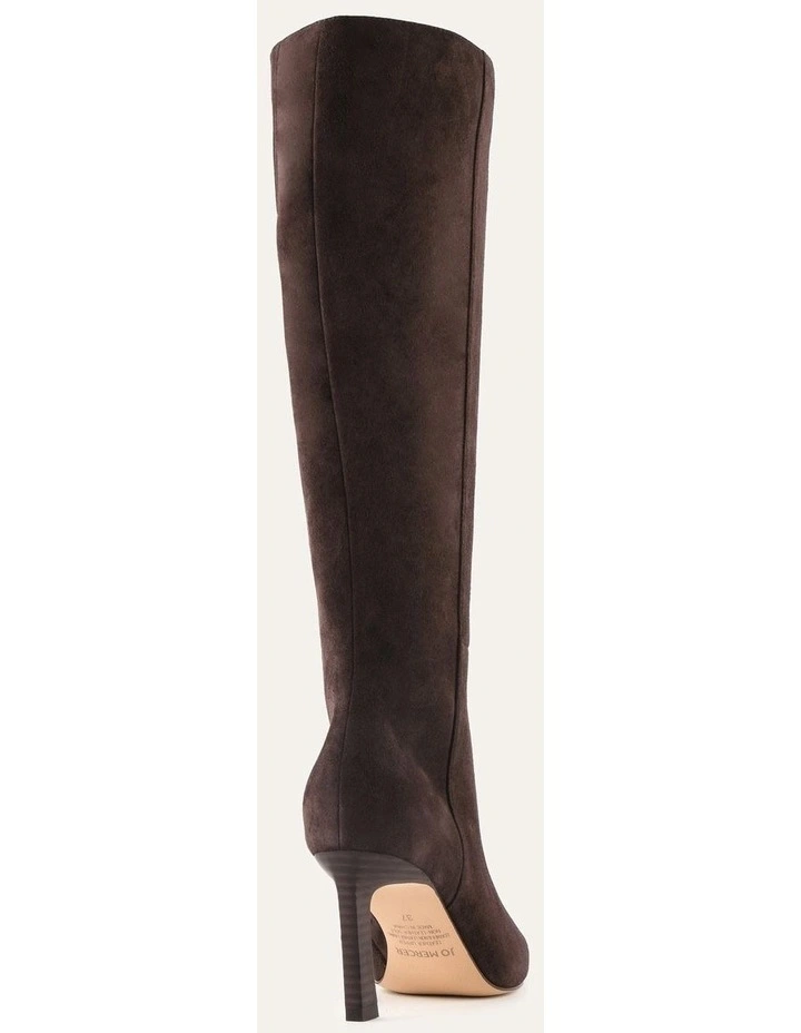 Neon Knee Boots Bitter Choc Suede image 5