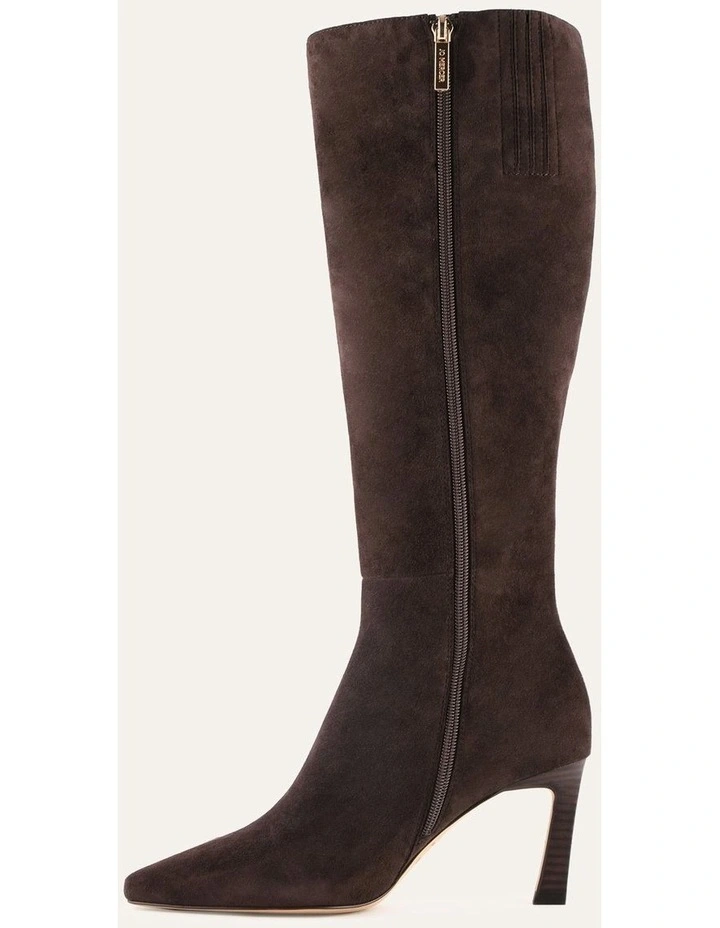 Neon Knee Boots Bitter Choc Suede image 6
