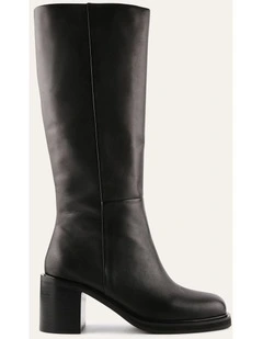 Alexis Knee Boots Black Leather