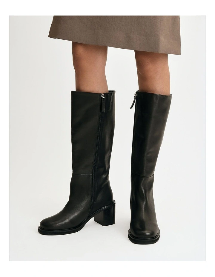 Alexis Knee Boots Black Leather image 2