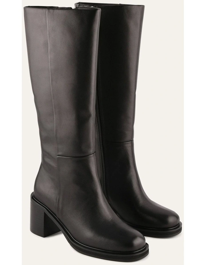 Alexis Knee Boots Black Leather image 3