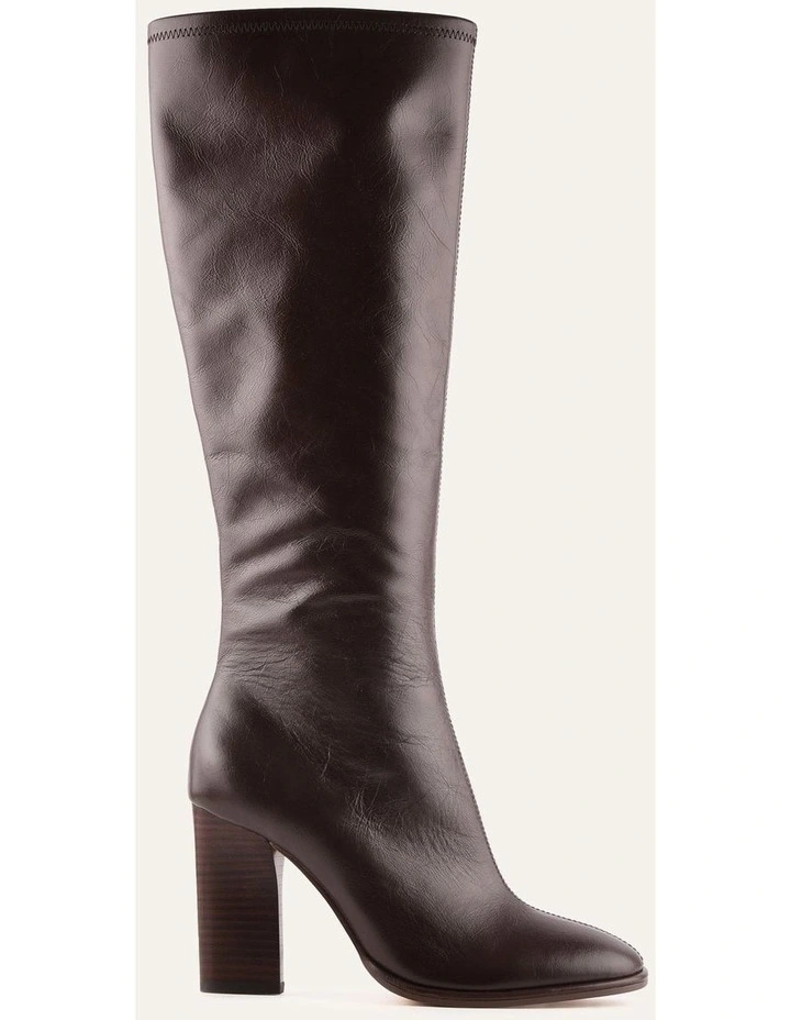 Odette Knee Boots Bitter Choc Leather image 1