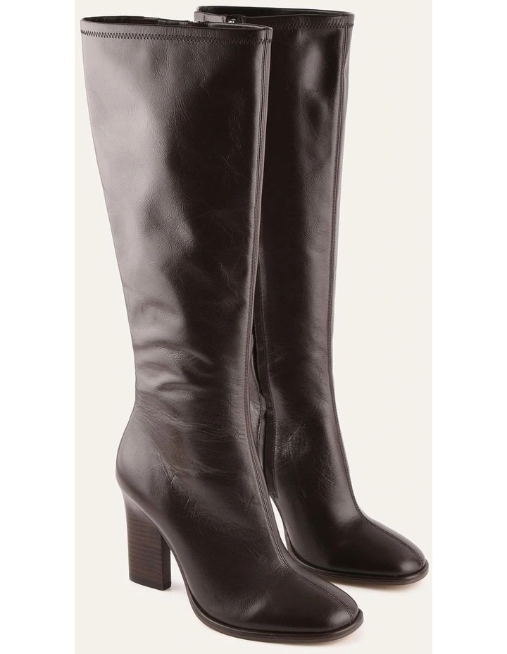 Odette Knee Boots Bitter Choc Leather image 3