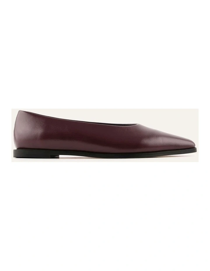 Jaxon Dress Flats Dark Merlot Leather image 1