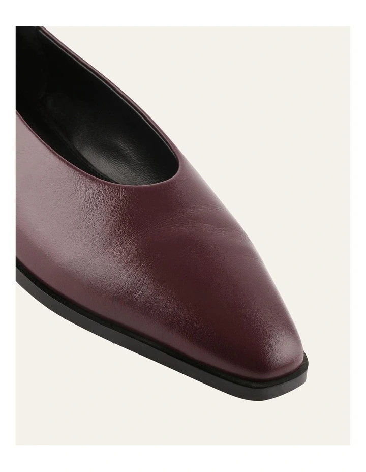 Jaxon Dress Flats Dark Merlot Leather image 3