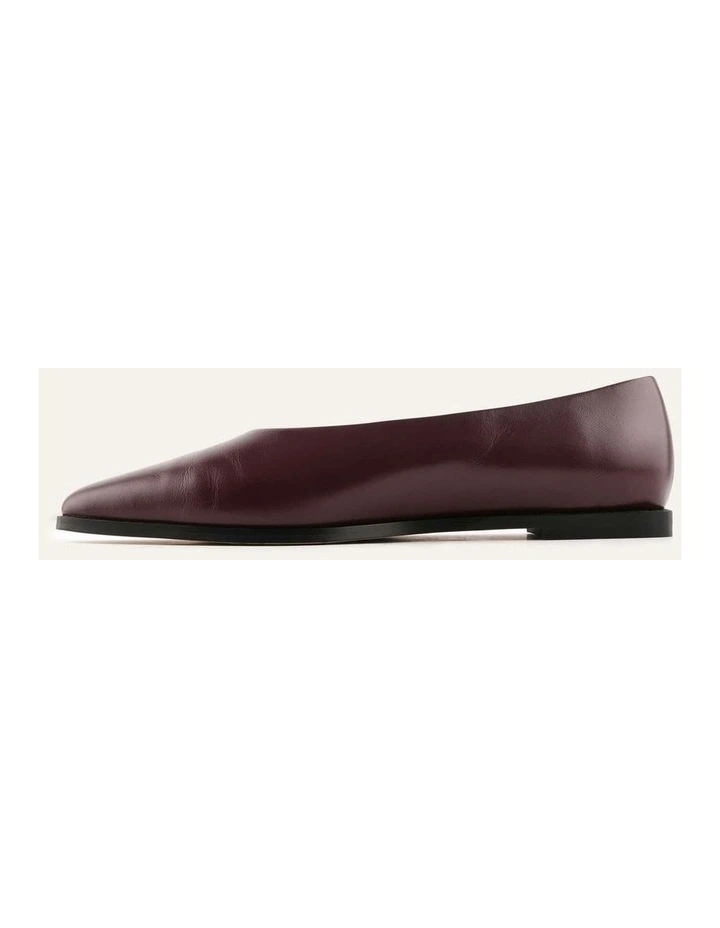 Jaxon Dress Flats Dark Merlot Leather image 5