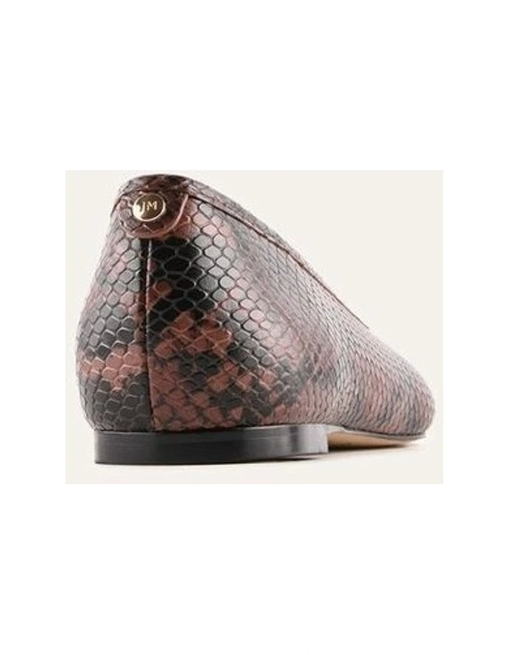 Serena Casual Flats Dark Snake Print Leather image 5