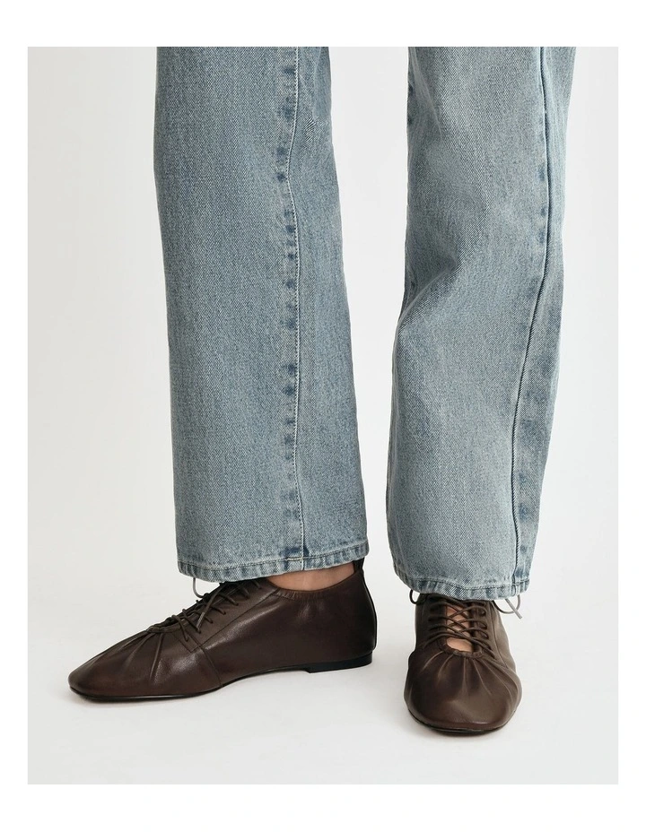 Hunter Casual Flats Chocolate Leather image 2