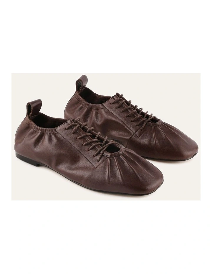 Hunter Casual Flats Chocolate Leather image 3