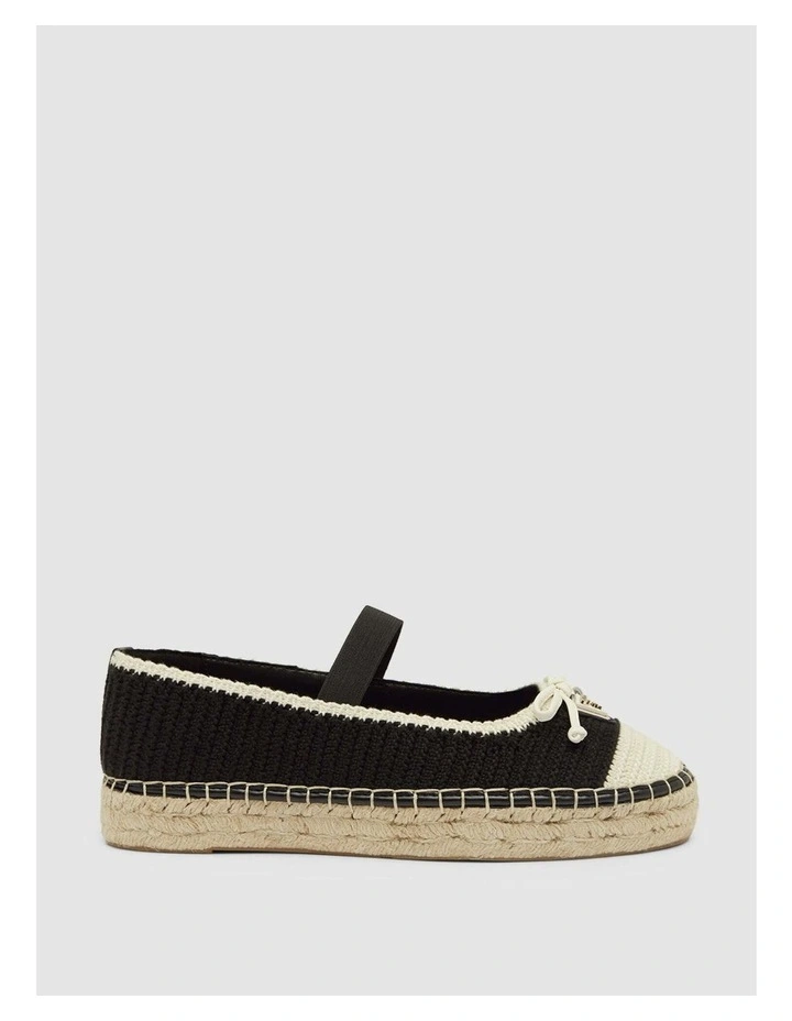 Joneal Espadrille Flats in Black image 2