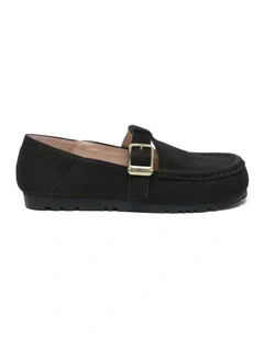 Everau Maria Unisex Adjustable Buckle Leather Loafers Flats