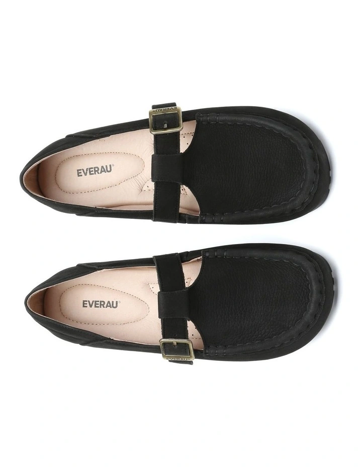 Everau Maria Unisex Adjustable Buckle Leather Loafers Flats image 5