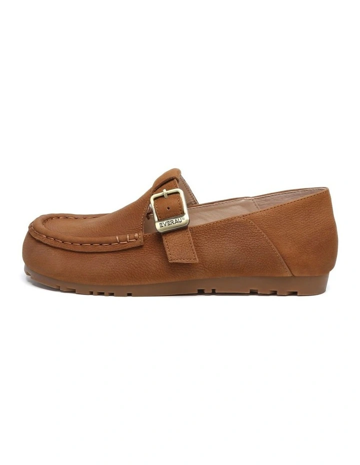 Everau Maria Unisex Adjustable Buckle Leather Loafers Flats image 4