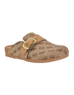 Galavanta Mules in Medium Brown Logo