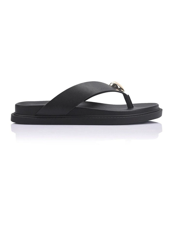 Bri Footbed Thongs - Black image 1