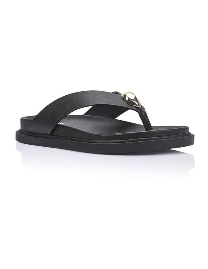 Bri Footbed Thongs - Black image 2