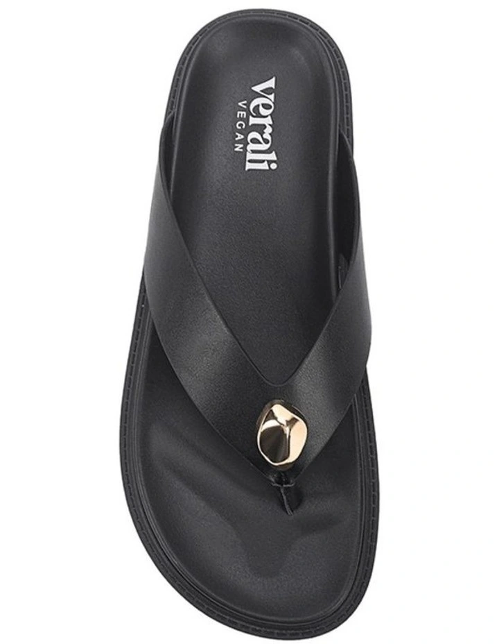 Bri Footbed Thongs - Black image 3