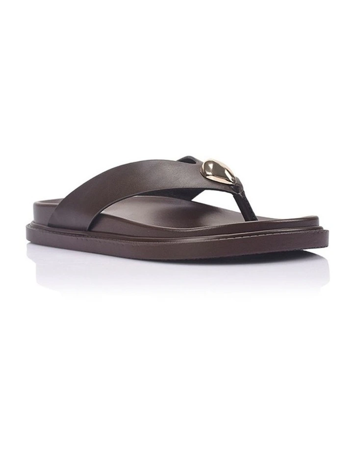 Bri Footbed Thongs - Chocolate Brown image 2