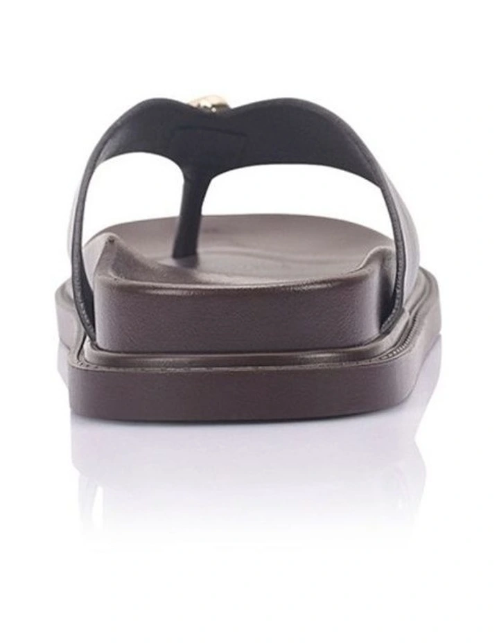 Bri Footbed Thongs - Chocolate Brown image 4