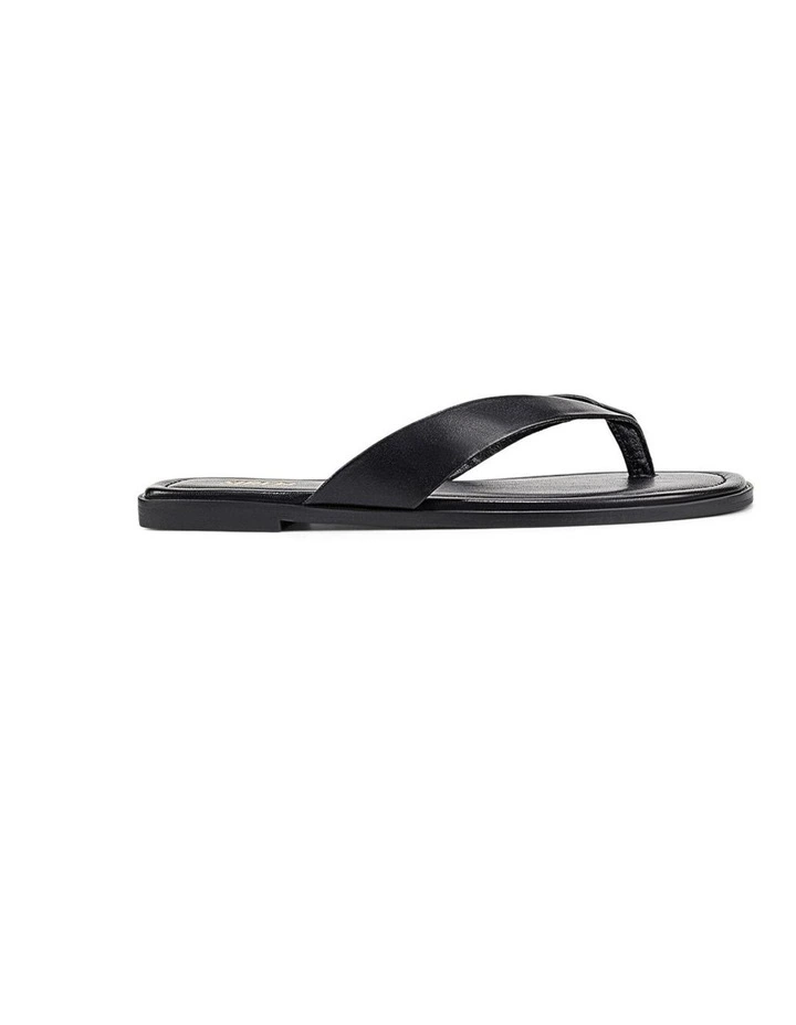 Melissa Flat Sandals - Black Leather image 1