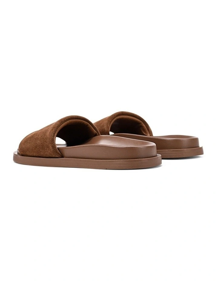 Lamar Footbed Slides - Toffee Brown Suede image 4