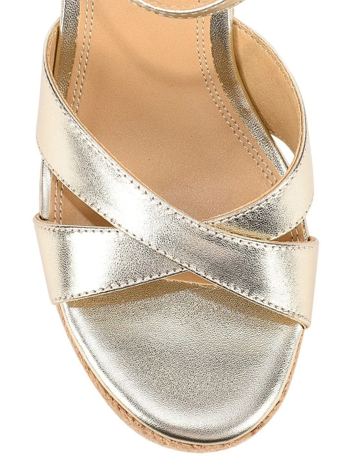 Remington Rope Wedges - Gold Metallic Leather image 3