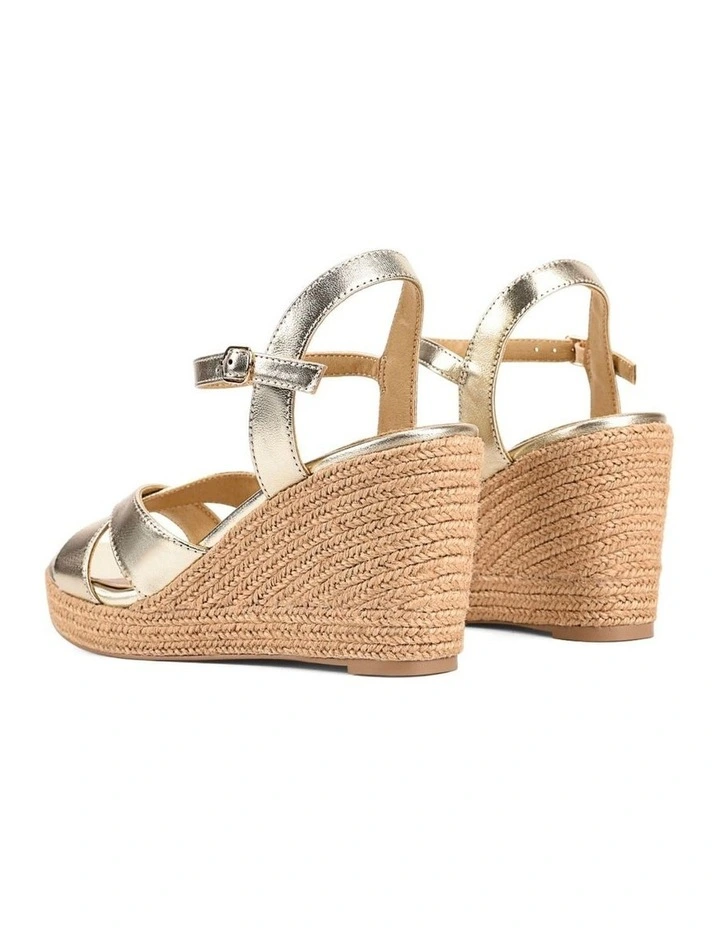 Remington Rope Wedges - Gold Metallic Leather image 4