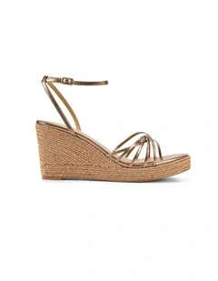 Reagan Rope Wedges - Bronze Metallic Leather