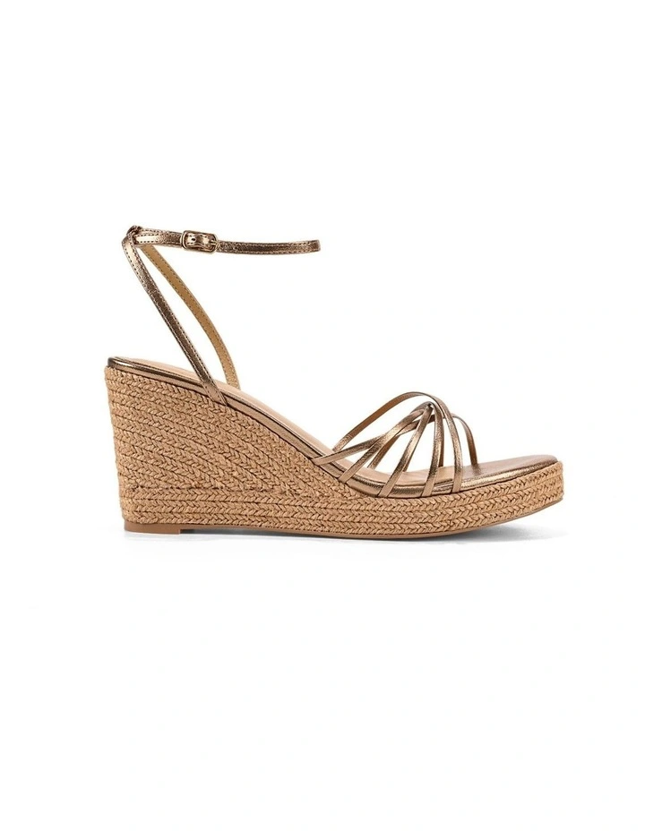 Reagan Rope Wedges - Bronze Metallic Leather image 1