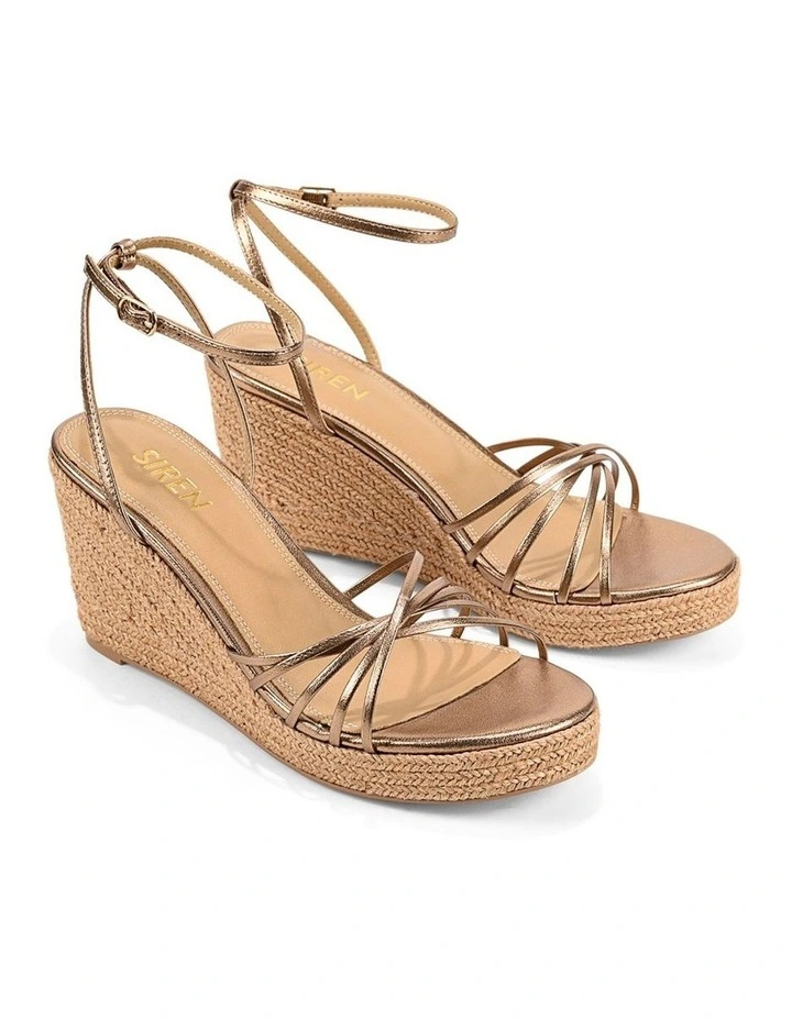 Reagan Rope Wedges - Bronze Metallic Leather image 2