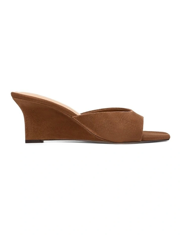 Aurora Mule Wedges - Toffee Brown Suede image 1