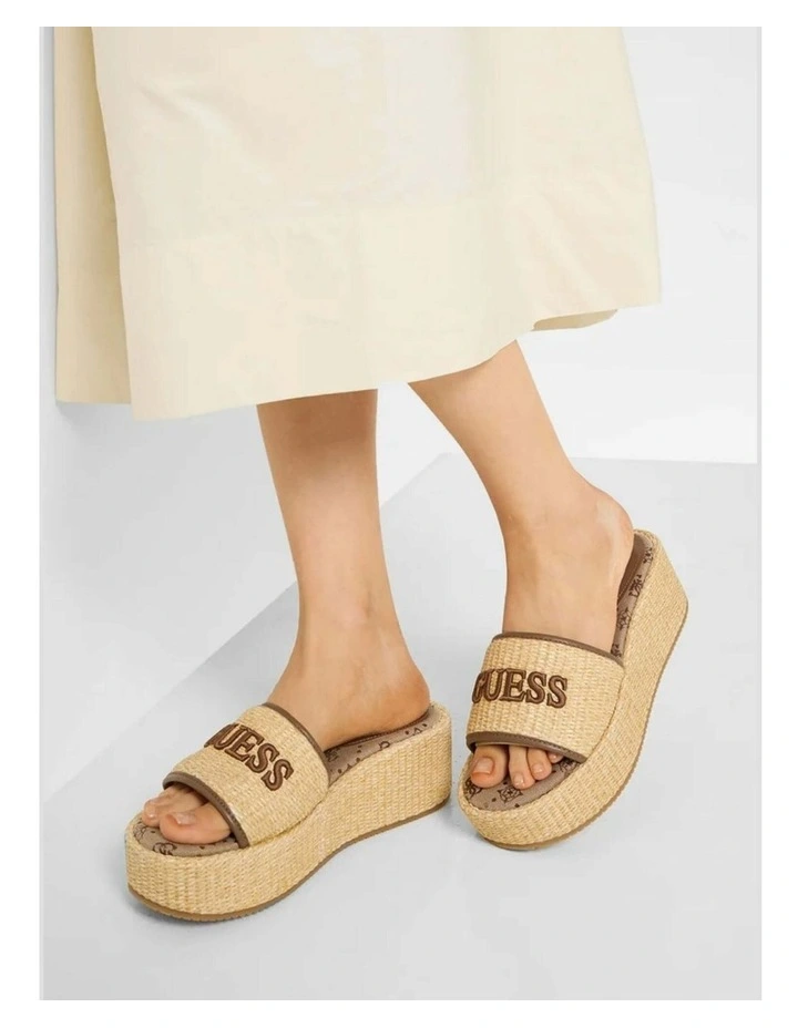 Bintaih Wedge Sandals in Beige image 2