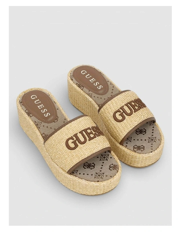 Bintaih Wedge Sandals in Beige image 3
