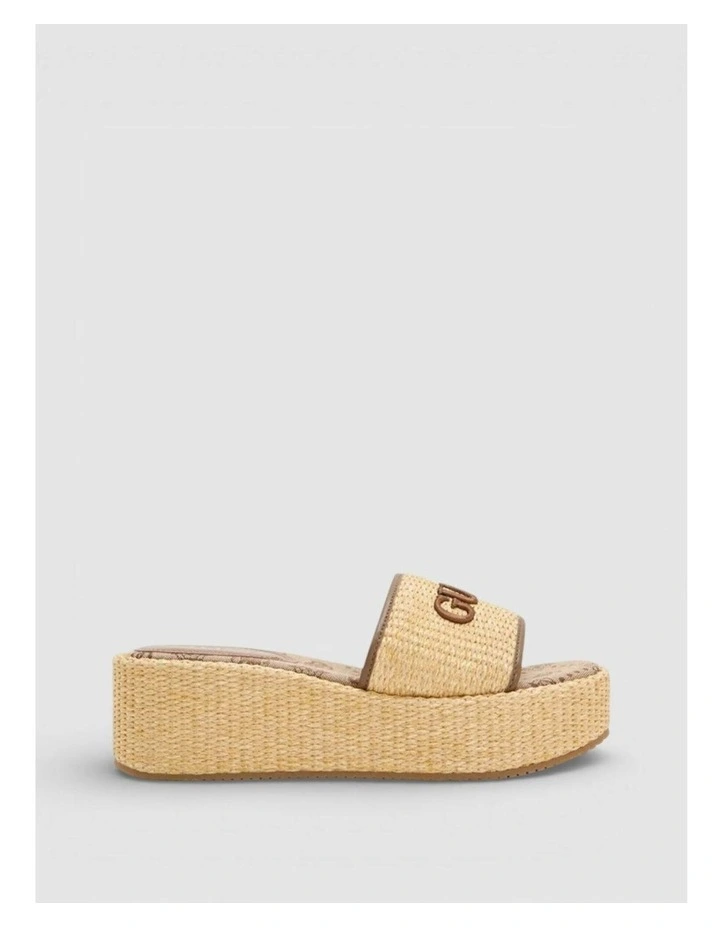 Bintaih Wedge Sandals in Beige image 4